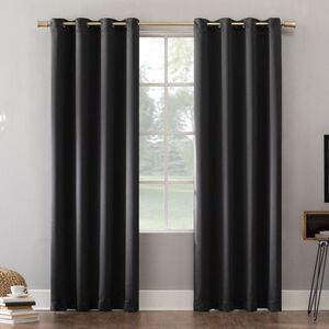 Sun Zero - 108"x52" Oslo Theater Grade Extreme 100% Blackout  Coal Gray